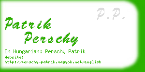 patrik perschy business card